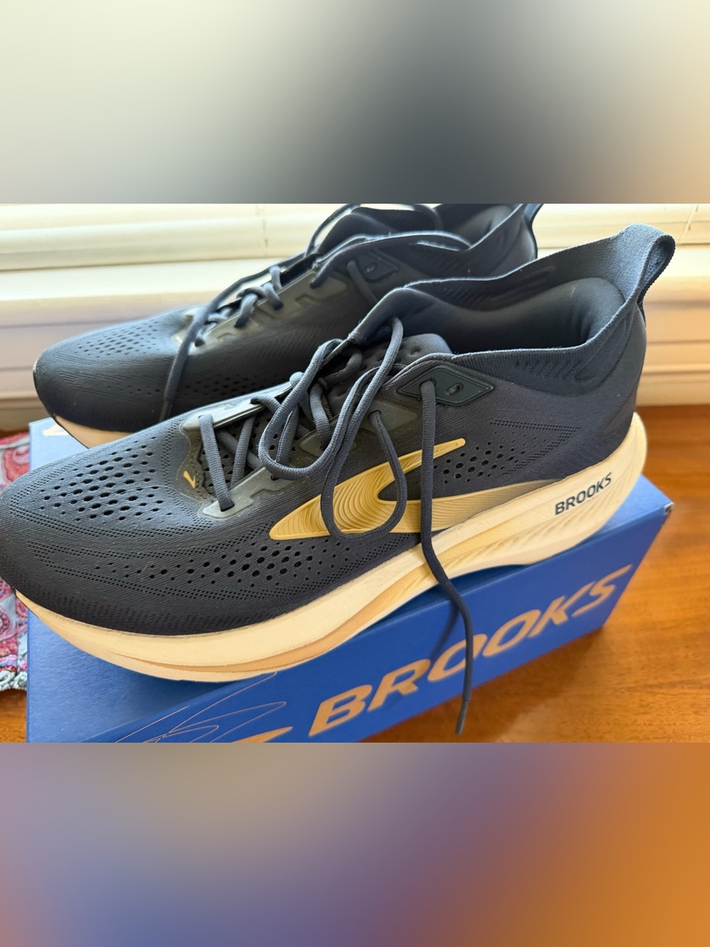 Brooks Glycerin 23 Men's Lace-Up Running Shoes Blue/Beige Size 12.5
 Men’s Athle